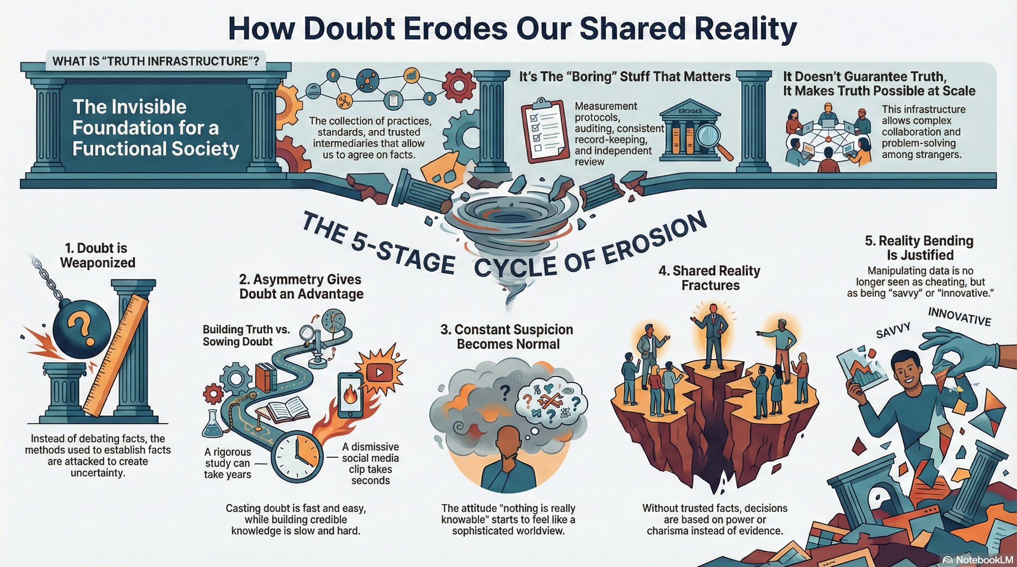 How Doubt Erodes Our Shared Reality — The 5-Stage Cycle of Erosion